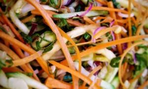Verduras en juliana al wok