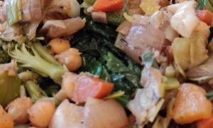 Masa de wrap con verduras 
