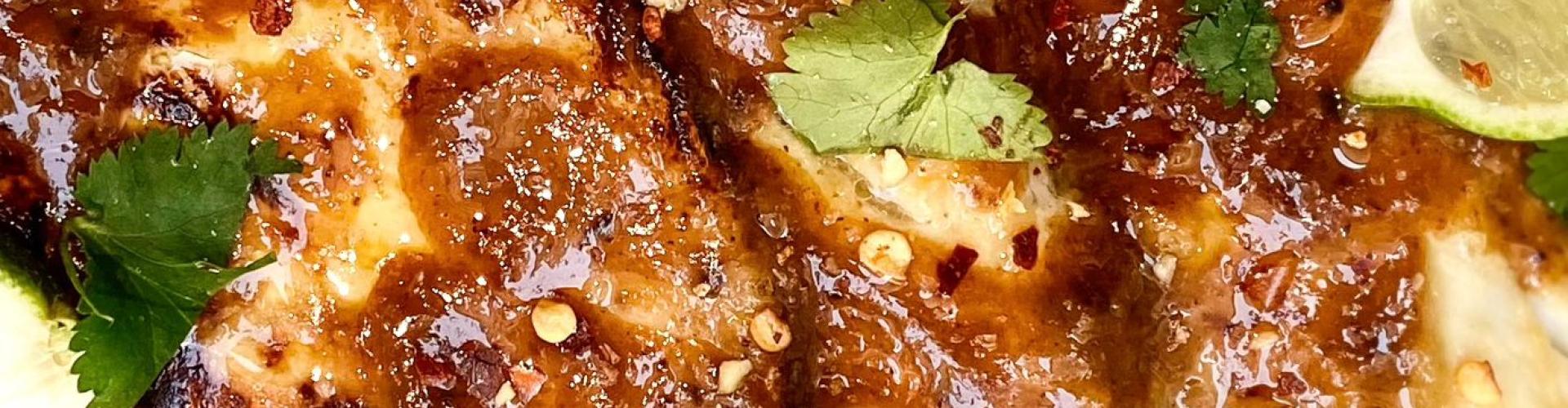 pescado con miso y lima glaseado